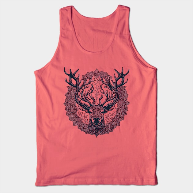 Deer Monochrome Tank Top by Deniz Digital Ink